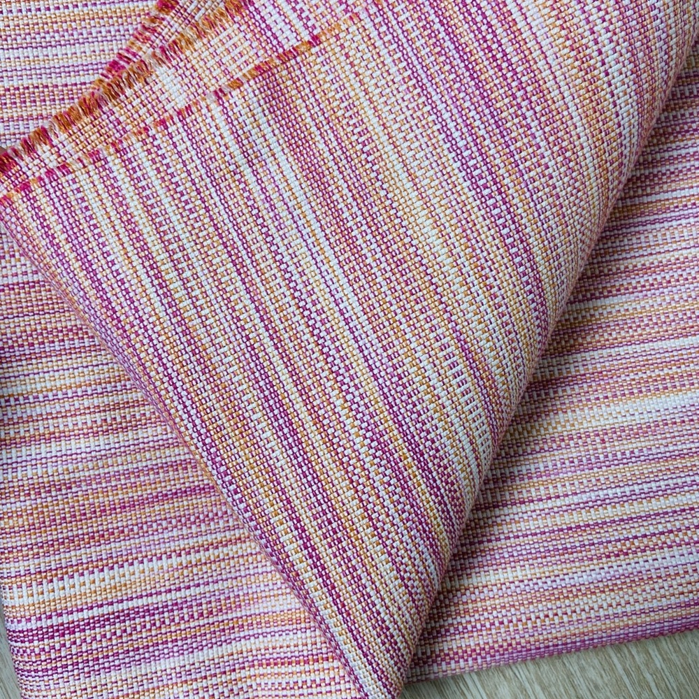 Vintage Striped Pink and Orange Fabric